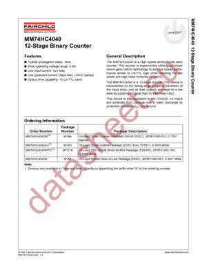 MM74HC4040M datasheet  